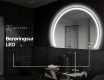 Elegant LED Halvcirkelformet Spejl - Til Badeværelse W223 #9