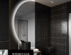 Elegant LED Halvcirkelformet Spejl - Til Badeværelse D221