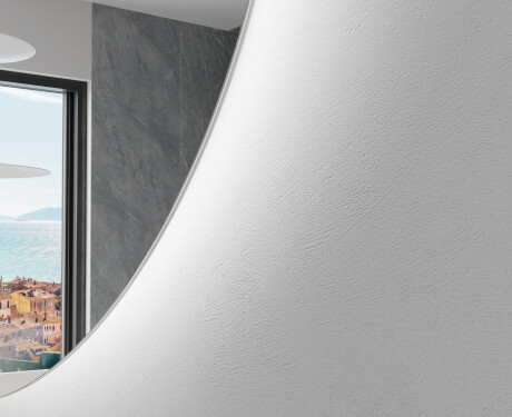 Elegant LED Halvcirkelformet Spejl - Til Badeværelse D221 #2