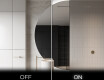 Elegant LED Halvcirkelformet Spejl - Til Badeværelse D221 #3