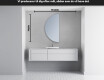 Elegant LED Halvcirkelformet Spejl - Til Badeværelse D221 #4