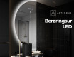 Elegant LED Halvcirkelformet Spejl - Til Badeværelse D221 #7