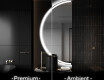 Elegant LED Halvcirkelformet Spejl - Til Badeværelse D222