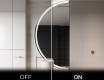 Elegant LED Halvcirkelformet Spejl - Til Badeværelse D222 #3