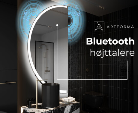 Elegant LED Halvcirkelformet Spejl - Til Badeværelse D222 #5