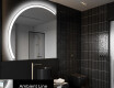 Elegant LED Halvcirkelformet Spejl - Til Badeværelse X222