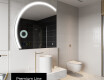 Elegant LED Halvcirkelformet Spejl - Til Badeværelse X222 #4