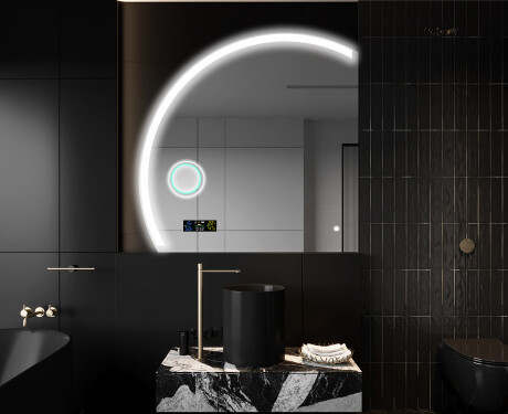 Elegant LED Halvcirkelformet Spejl - Til Badeværelse X222 #10