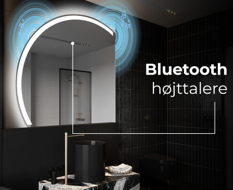 Elegant LED Halvcirkelformet Spejl - Til Badeværelse X222 #5