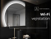 Elegant LED Halvcirkelformet Spejl - Til Badeværelse X222 #6