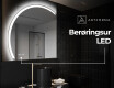 Elegant LED Halvcirkelformet Spejl - Til Badeværelse X222 #7