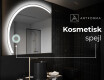 Elegant LED Halvcirkelformet Spejl - Til Badeværelse X222 #9