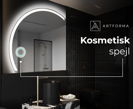 Elegant LED Halvcirkelformet Spejl - Til Badeværelse X222 #9