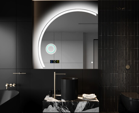 Elegant LED Halvcirkelformet Spejl - Til Badeværelse X222 #10