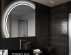 Elegant LED Halvcirkelformet Spejl - Til Badeværelse X223