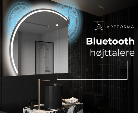 Elegant LED Halvcirkelformet Spejl - Til Badeværelse X223 #5
