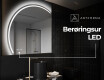 Elegant LED Halvcirkelformet Spejl - Til Badeværelse X223 #7