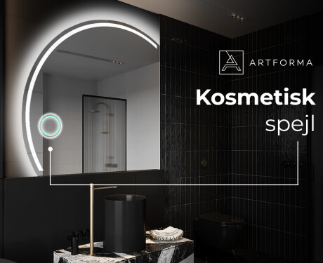 Elegant LED Halvcirkelformet Spejl - Til Badeværelse X223 #9