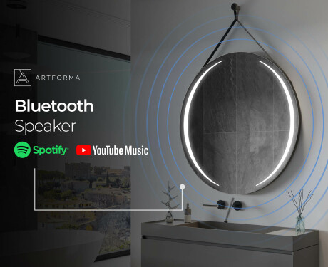 Rund hænge spejl med lys LED L99 #11