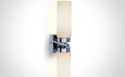 ANAVRA væglampe 40 W, IP44, forkromet
