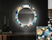 Rundt dekorativt spejl med LED baggrundsbelysning til entreen - ball #1