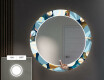 Rundt dekorativt spejl med LED baggrundsbelysning til entreen - ball #4