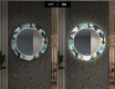 Rundt dekorativt spejl med LED baggrundsbelysning til entreen - ball #7