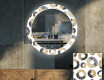 Rundt dekorative spejle med lys til stuen - Donuts #1