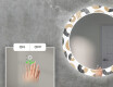 Rundt dekorativt spejl med LED baggrundsbelysning til stuen - donuts #5