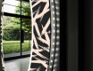 Rundt dekorativt spejl med LED baggrundsbelysning til stuen - lines #11