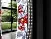 Rundt dekorativt spejl med LED baggrundsbelysning til entreen - sea flowers #11