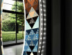 Rundt dekorativt spejl med LED baggrundsbelysning til stuen - color triangles #11