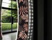 Rundt dekorativt spejl med LED baggrundsbelysning til stuen - jungle #11