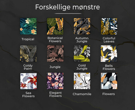 Rundt dekorative spejle med lys til stuen - Jungle #8