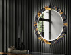 Rundt dekorativt spejl med LED baggrundsbelysning til entreen - autumn jungle #2