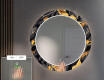 Rundt dekorativt spejl med LED baggrundsbelysning til entreen - autumn jungle #5