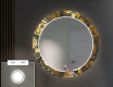 Rundt designer spejl med lys til entre - Ancient pattern #4