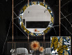 Rundt dekorativt spejl med LED baggrundsbelysning til spisestuen - colorful leaves #1
