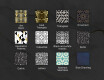 Rundt designer spejl med lys til badeværelse - Abstract seamless #10