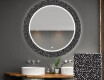 Rundt designer spejl med lys til badeværelse - Dotts #1