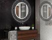 Rundt dekorativt spejl med LED baggrundsbelysning til badeværelset - dotts #2