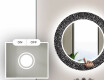 Rundt dekorativt spejl med LED baggrundsbelysning til badeværelset - dotts #4