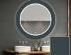 Rundt dekorativt spejl med LED baggrundsbelysning til badeværelset - elegant #1