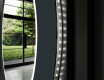 Rundt dekorativt spejl med LED baggrundsbelysning til badeværelset - elegant #11