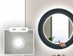 Rundt dekorativt spejl med LED baggrundsbelysning til badeværelset - elegant #4
