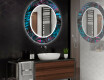 Dekorations spejl rundt badeværelse med LED - Fluo tropic #2