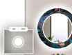 Dekorations spejl rundt badeværelse med LED - Fluo tropic #4