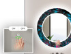Dekorations spejl rundt badeværelse med LED - Fluo tropic #5