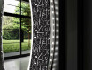Rundt dekorativt spejl med LED baggrundsbelysning til badeværelset - gothic #11