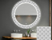 Rundt dekorativt spejl med LED baggrundsbelysning til badeværelset - industrial #1